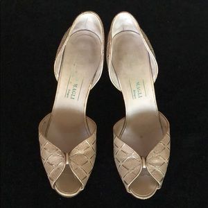Bruno Magli Tan Italian Leather Pumps